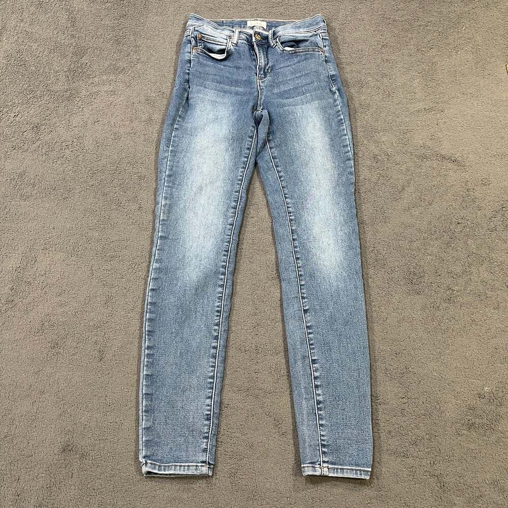 Nicole Miller Soho High Rise Medium Wash Blue Stretch Skinny Jeans Women's 4